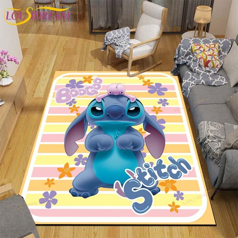 Anime Stitch Carpet Kids Carpets Living Room Tea Table Mats Bedroom Rug Washable Floor Mats Household Area Mat