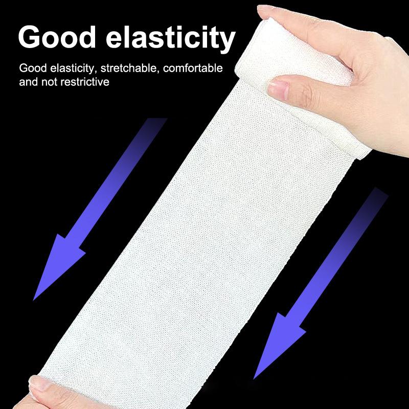 1 Rolle Elastische Kompressionsbandage mit Haken, Sportstützband für Knöchel, Handgelenk, Arm, Bein, Wundversorgung Erste-Hilfe-Maßnahme