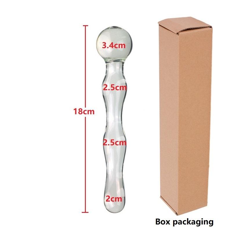 Glass Crystal Dildo Anal Plug Lesbian Sex Toy Vaginal Clitoral Stimulation Stick Smooth Sex Product For Female Masturbation