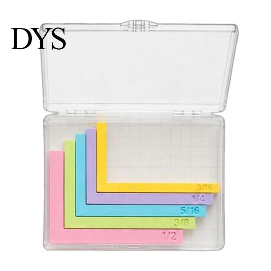 Creative DIY Project Tools 1 Set Paper Crafting Alignment Guides with Case, Color-Coded Plastic Rulers for Crafts Size Tabs, Precision Layering