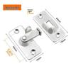 Black Stainless Steel 90° Latch for Small Doors: Anti-theft Right Angle Sliding Door Hasp Lock.