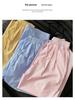 Unisex Blue Vertical Striped Casual Pants: Korean Summer Style, Floor-Length, Straight Wide-Leg, High-End Feel