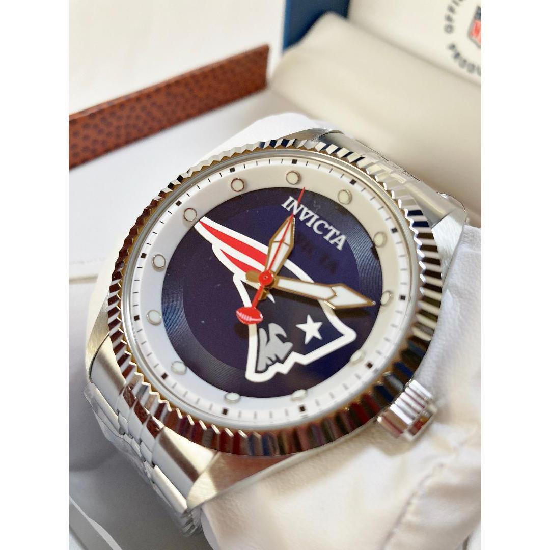 Used NFLPatriotsSilver BraceletInvictaNew genuine product