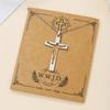 Stainless Steel Christian Tree Cross Necklace for Women Men Pendant Necklaces Retro Religion Jewelry Gift New Design Bijoux