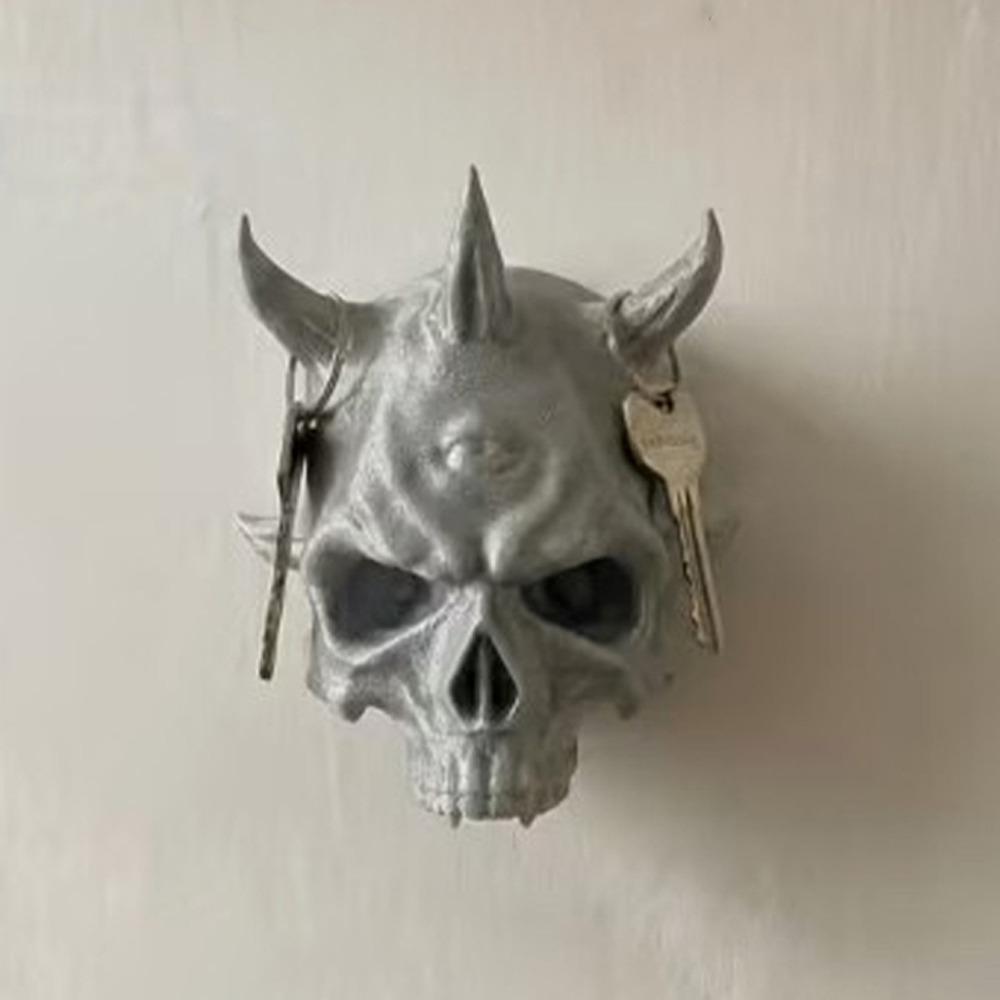 3D Printed Halloween Skull Wall Hook Unique Skull Head Wall Hanger Skull Wall Ornament Bedroom