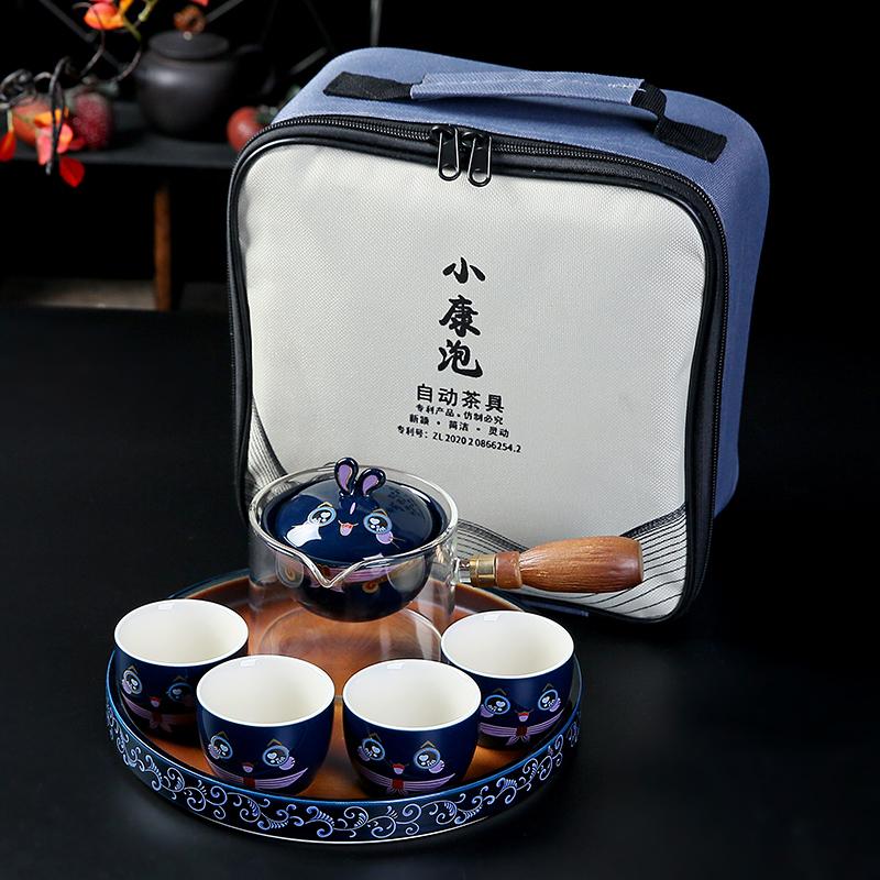 New Style Rabbit Chinese Kung Fu Tea set Travel Tea set Ceramic Portable Tea set Teapot Tea Maker Infuser Teacup Cup for Tea