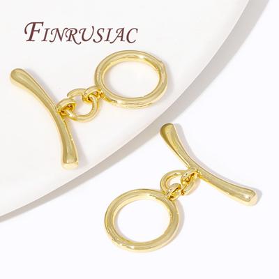 2 Types Toggle Clasp For Jewelry Making Findings 18K Gold Plated Brass Round OT Toggle Clasp For DIY Necklace/Bracelets Making