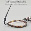 Ochelari Retro Ovali Aurii de Lux cu Punte Dublă din Titan Pur pentru Femei cu Ramă Bicoloră