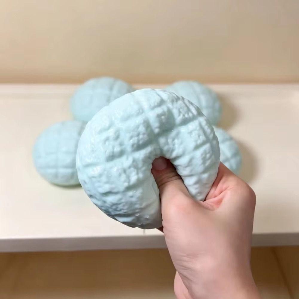 Non-Bounce Pineapple Bun Squishy Food-Shaped Sensory Fidget Ball Noodle Squeeze Toys Xmas Gift