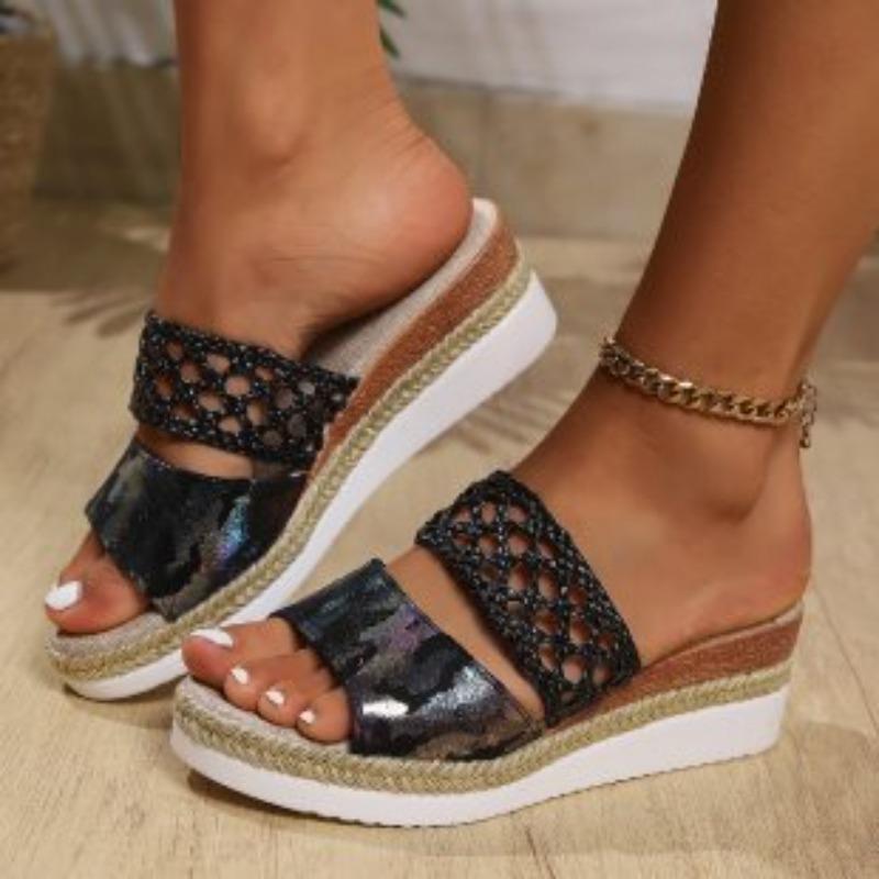 Stil Nou de Pantofi și Papuci de Damă cu Toc Pană cu Talpă Groasă, Sandale cu Gură de Pește