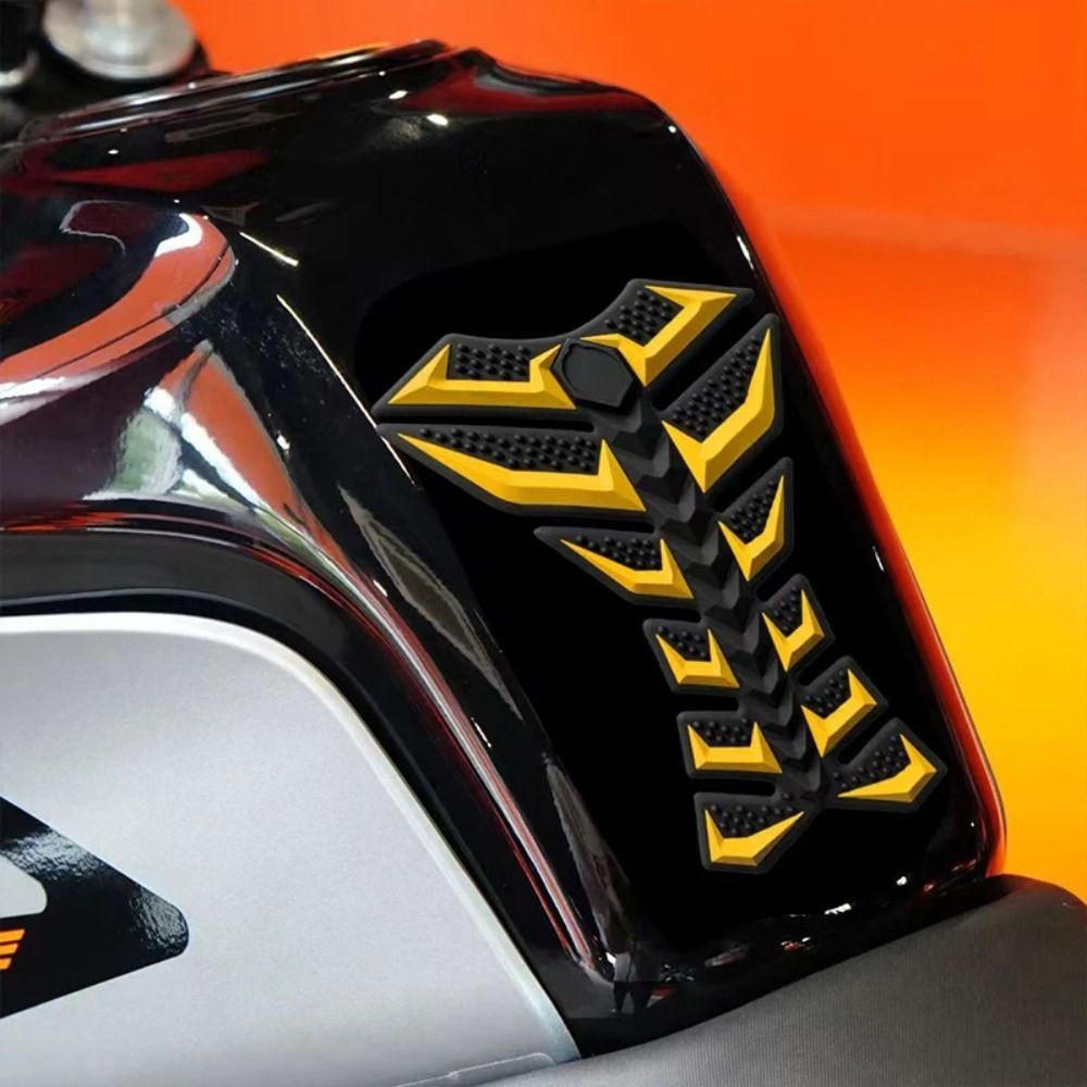 Rutschfester Motorrad-Tankpad Dekoratives 3D-Fischgrätenmatte Motorrad Dekoration