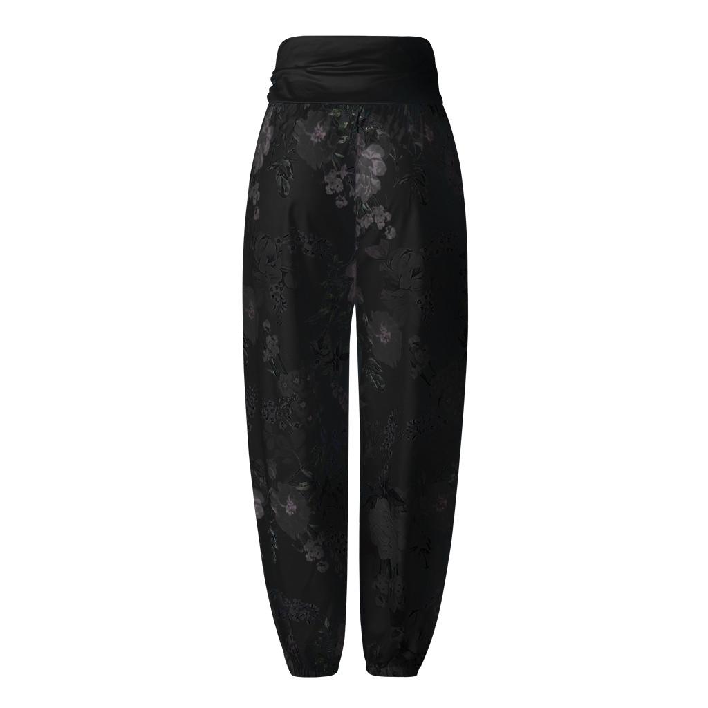 Women Ladies Printed Band Width Loose Leg Pants Women's Casual Pants