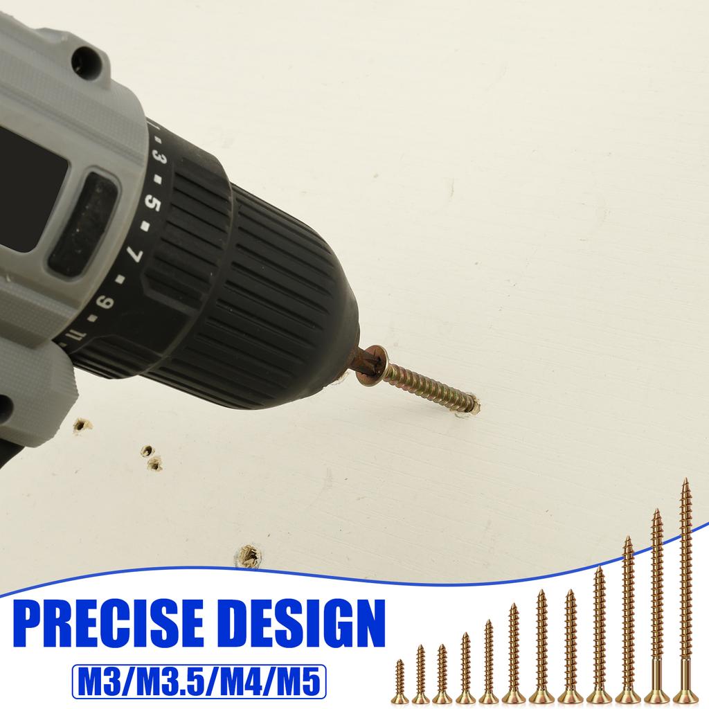 800Pcs Wood Screws and Drywall Screws Set Self-Tapping Mixed Screws Carbon Steel and Zinc Screws for Fences, Doors and Floors