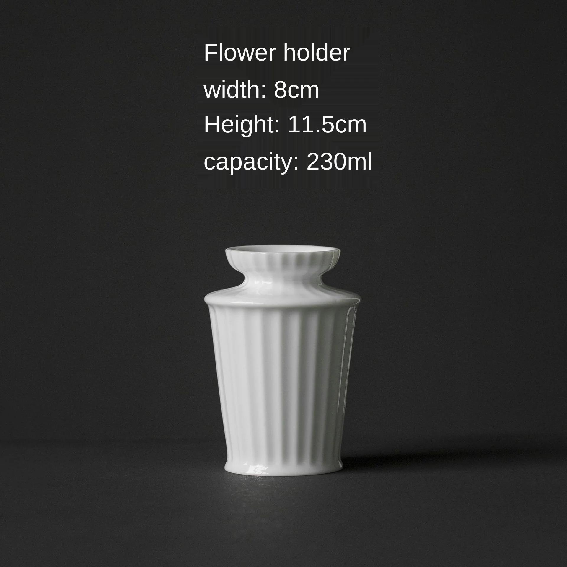 

White Porcelain Vase Multi-Purpose Vintage Vase Hydroponic Flower Small Basin Ceramic Living Room Decoration Home Decoration