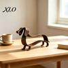 Minimalist Wire Art Puppy Decor Rustic Dachshund Metal Sculpture, Line Iron Dog Statue, Vintage Wrought Animal Wiener Tabletop Figurine for