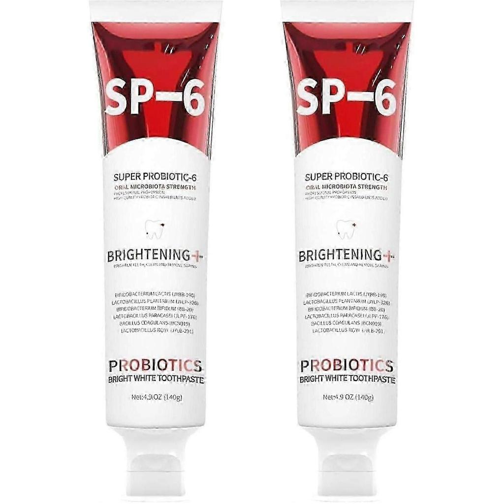 Sp-6 Probiotic Toothpaste, Sp-6 Ultra Toothpaste For Teeth Whitening, And Gum Health, Fluoride-free Mint Flavor 2PCS 25-26