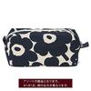 Marimekko Mini Unikko Pouch, Tise, Cotton/Dark Blue, 70531-851 [Parallel Import]