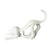 Abstract Ribbon Dog Statue White Ribbon Puppy Resin Figurine Sculpture Home Office Desktop Decoration Ornament