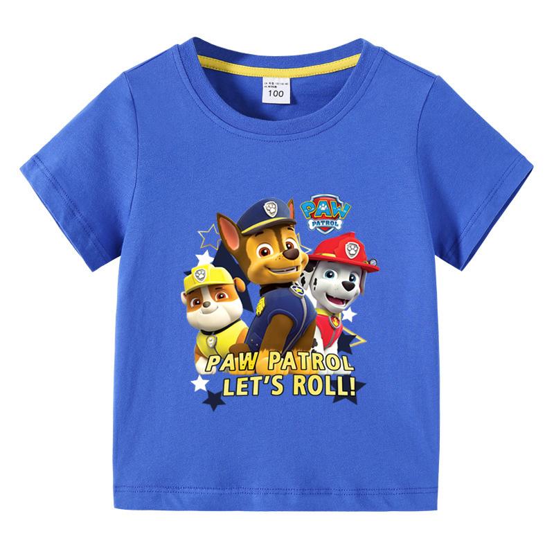 

Футболка MINISO Paw Patrol 2025 года, детская одежда из хлопка для детей от 4 до 134 лет, футболка с рисунком для мальчиков, новые летние детские топы с круглым вырезом для девочек, футболка с коротким рукавом 120