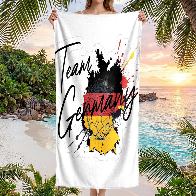 Germany National Football Team Beach Towel Soft Microfiber Summer Towel Quick Dry Absorbent Towel for Beach Swimming Pool Travel