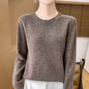 Women's 100% Pure Wool Polka Dot Sweater, Round Neck, Double Strand, Seven Stitches, Spring/Autumn.