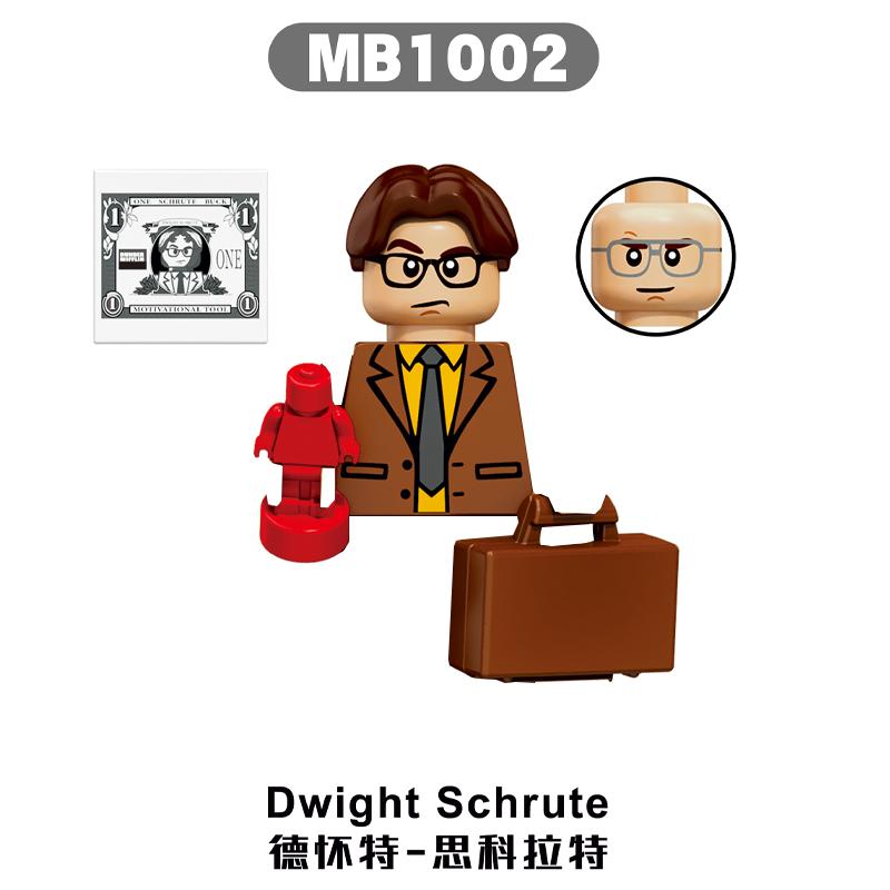 The Office Michael Scott Building Blocks Movie Characters Jim Halpert Pam Beesly Mini Action Figure Toys For Children