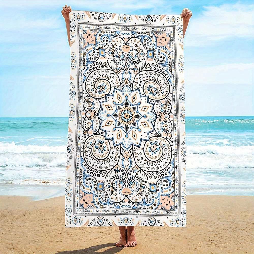 

Bohemian Style Exquisite Pattern Beach Towel, Quick-Dry Microfiber Strong Wrap for Pool and Beach W40*H60(CM)