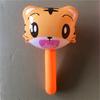 10Pcs New Pvc Inflatable Small Animal Head Stick With Bell Inflatable Short Stick Scan Code To Push Gift Inflatable Toy