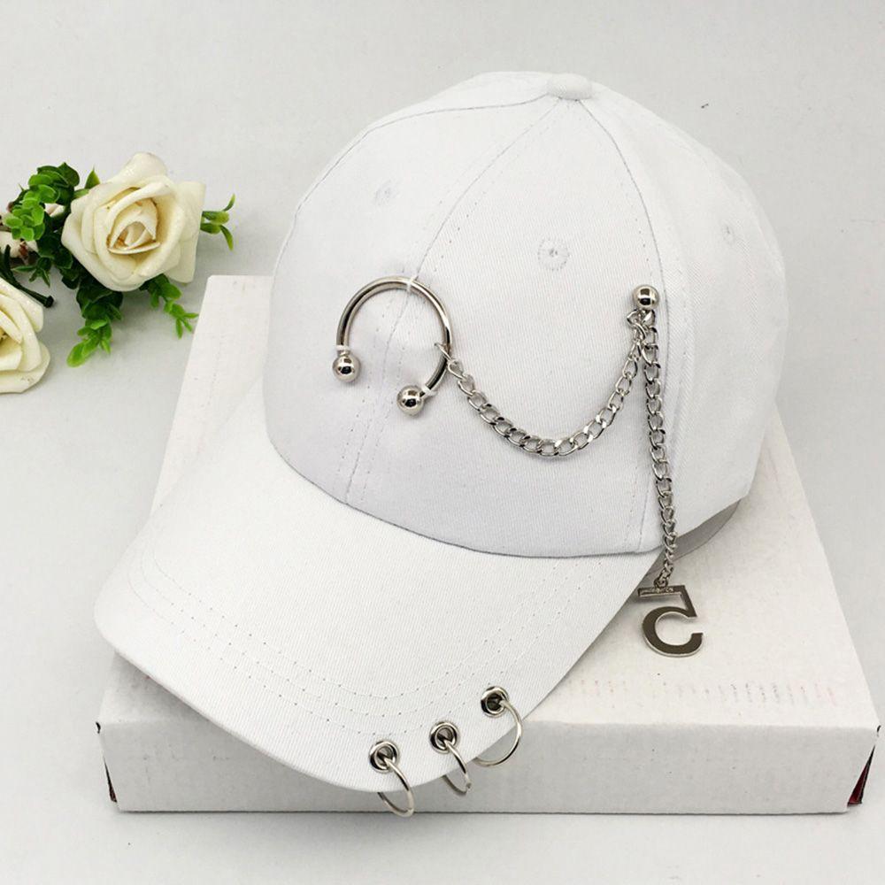 Casual Simple Chain Male Girls Outdoor Female Baseball Cap Visors Cap Snapback Hats With Ring
