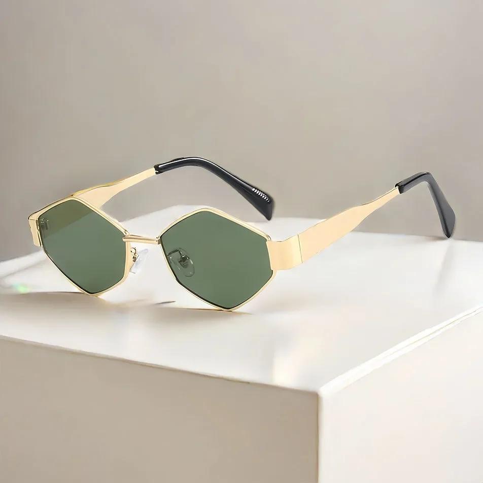 Fashion Hexagon Sunglasses Women  Luxury Brand Design Unique Polygon Sun Glasses Men Vintage Small Frame Eyewear Shades