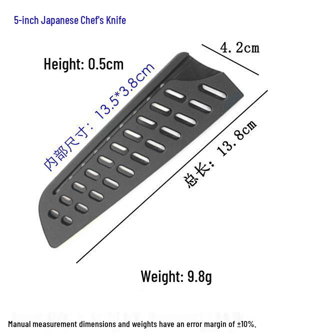 European & American Style Black Universal Knife Sheath - Double Twill PP Plastic, 16 Models