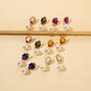 Trendy European Fashion Square Geometric Alloy Earrings Chic Simple Design