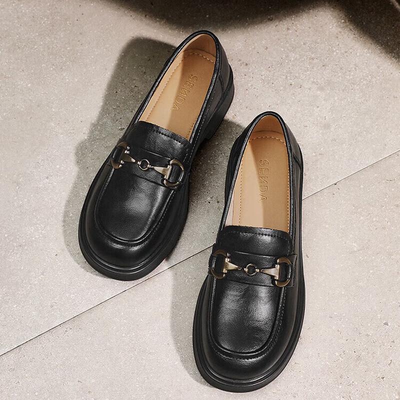 SENDA Women s College Style Horsebit Loafers 39