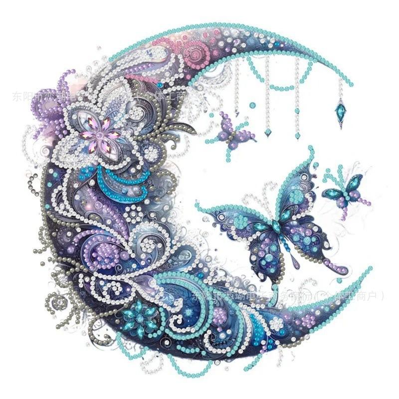 Schmetterlingsförmiges Diamantgemälde in großer Größe mit leuchtenden Diamanten, dekoratives Gemälde, Explosionsmotiv