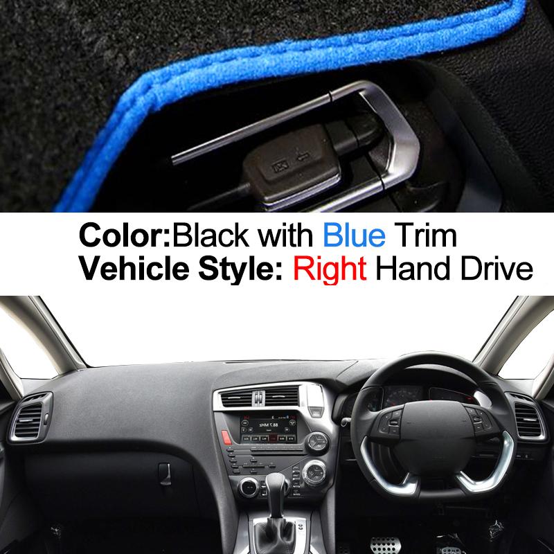 Car Auto Inner Dashboard Cover For Citroen DS 5 DS5 2012 - 2018 Center Console Protector Carpet Dashmat Reduce Sun 2017 2016