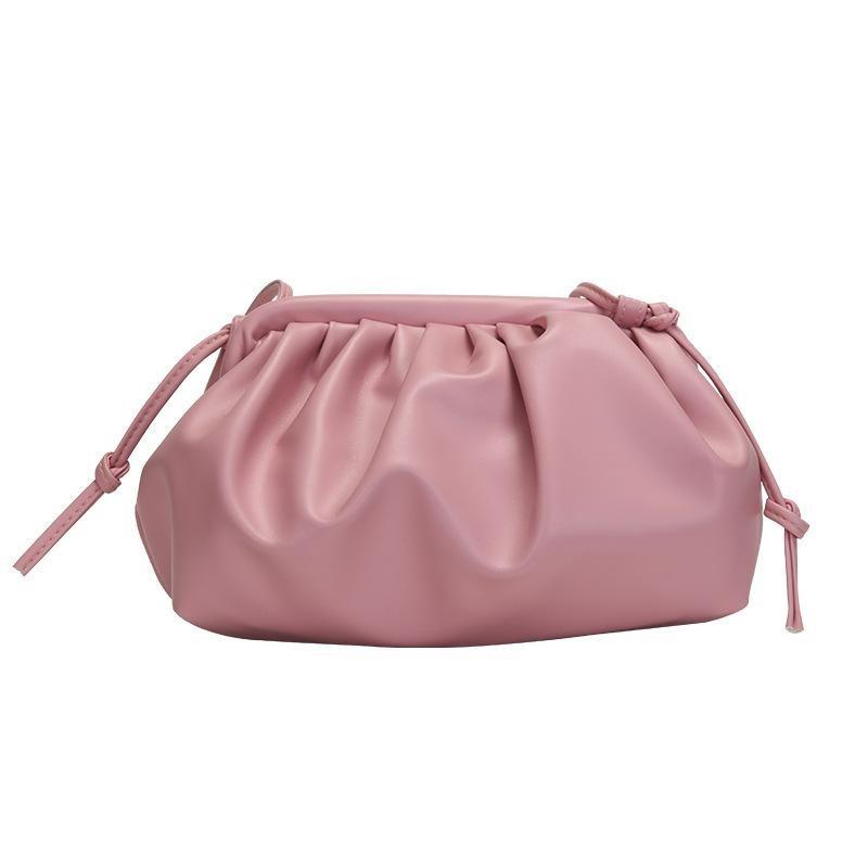 Dames Party Crossbody Tas PU-leer Enkele schouder Cloud Bag Knoedeltas Messenger Bag Zacht Eenvoudige mode