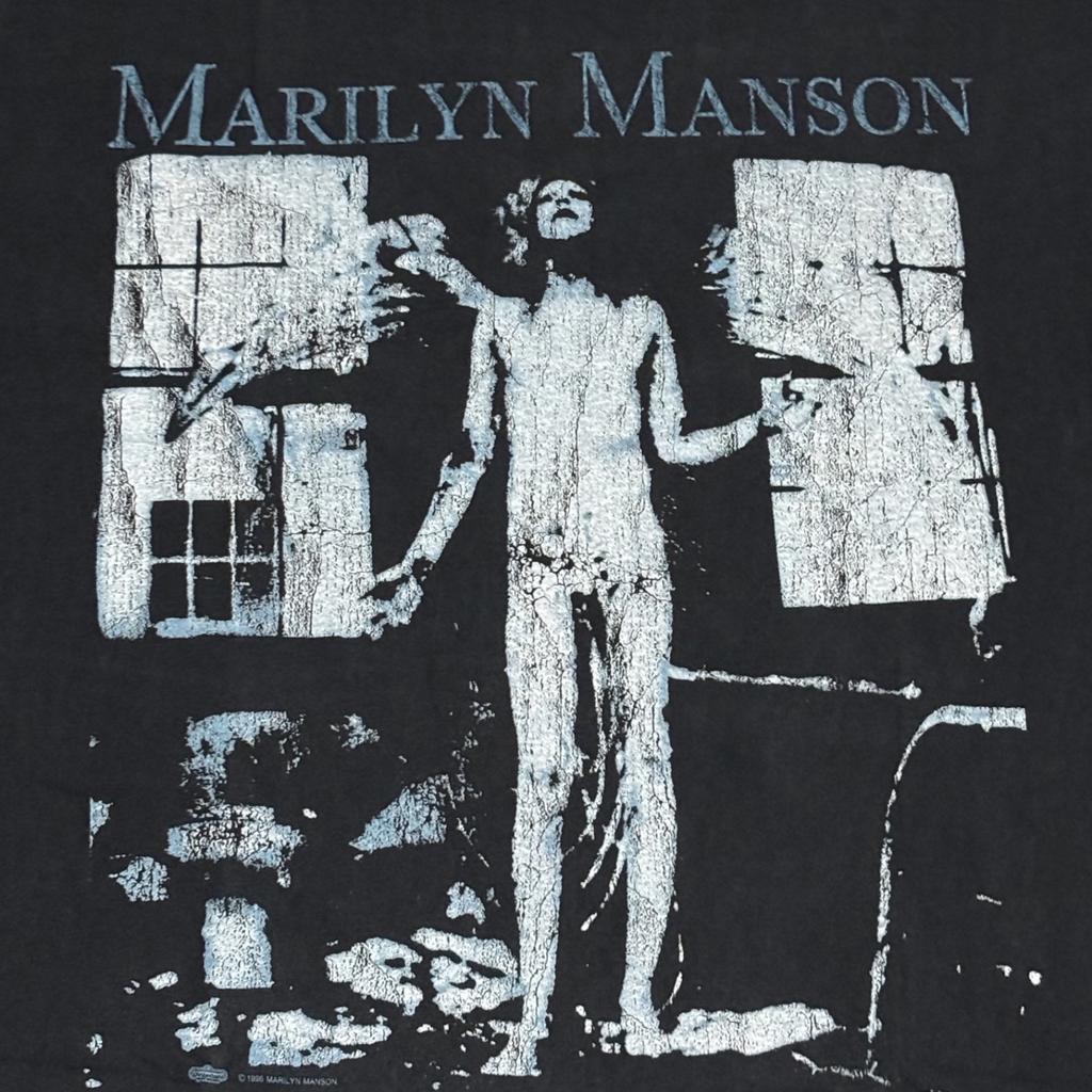 Marilyn Manson Antichrist Superstar Vintage 1996 Größe L Winterland Shirt NACHDRUCK
