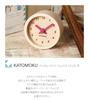 KATOMOKU Mini-Uhr rund rotes Holz Strand km-26