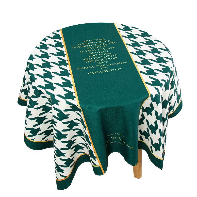 

Водонепроницаемая хлопково-льняная скатерть в скандинавском стиле, круглая, скатерть для стола Восьми Бессмертных, ткань для кофейного столика, простая домашняя ткань, современная скатерть Green Life 85*85cm (Splash Water)