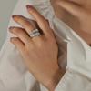 18K Gold Titanium Steel Feather Open Cuff Bracelet - Stylish Wide Design for Couples