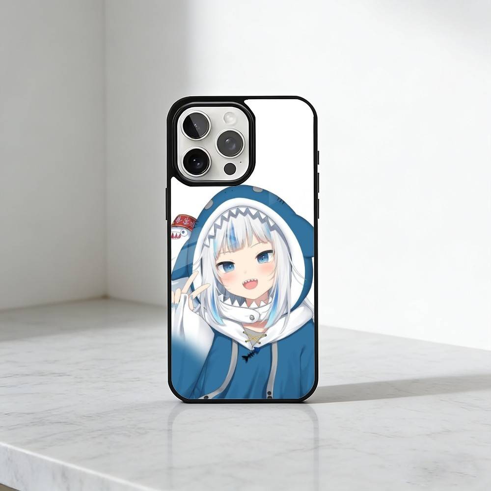 

Чехол для телефона с виртуальными персонажами Holo Gawr Gura для iPhone 17, 16, 15, 14, 13 Plus, Pro Max, магнитный, для беспроводной зарядки MagSafe iPhone15Plus