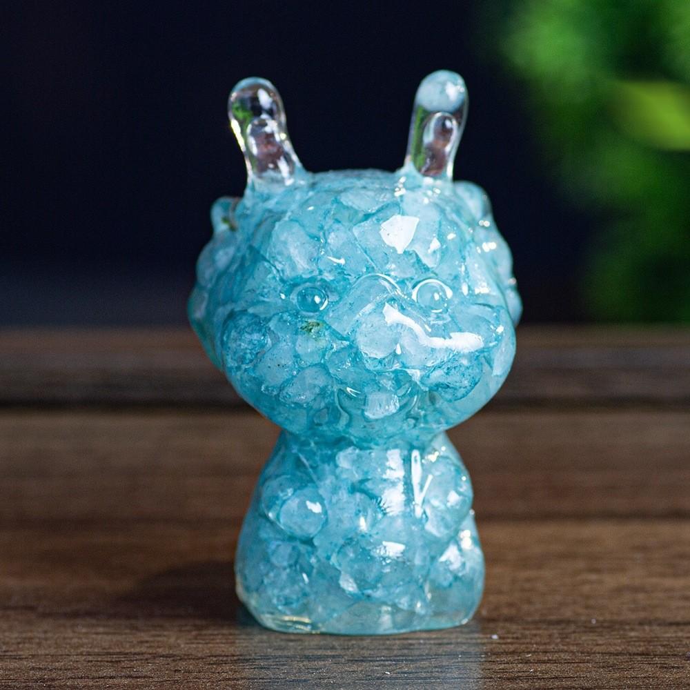 Crystal Resin Animal Figurine With Colorful Shells For Home Decor And Gift Giving