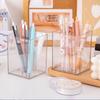 1pc Minimalism Transparent Large Capacity Pen Holder Storage Container Suitable for Desk