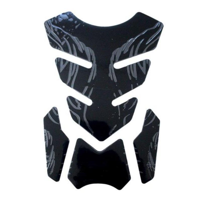 

1pc Motorcycle Tankpad Sticker Fishbone 3D Tank Pad Stickers Oil Gas Protector Cover Decoration Flame Motorcycle Accessories чёрный