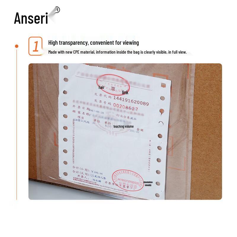 Anshairui Transparent Self-Adhesive Packing List Envelopes