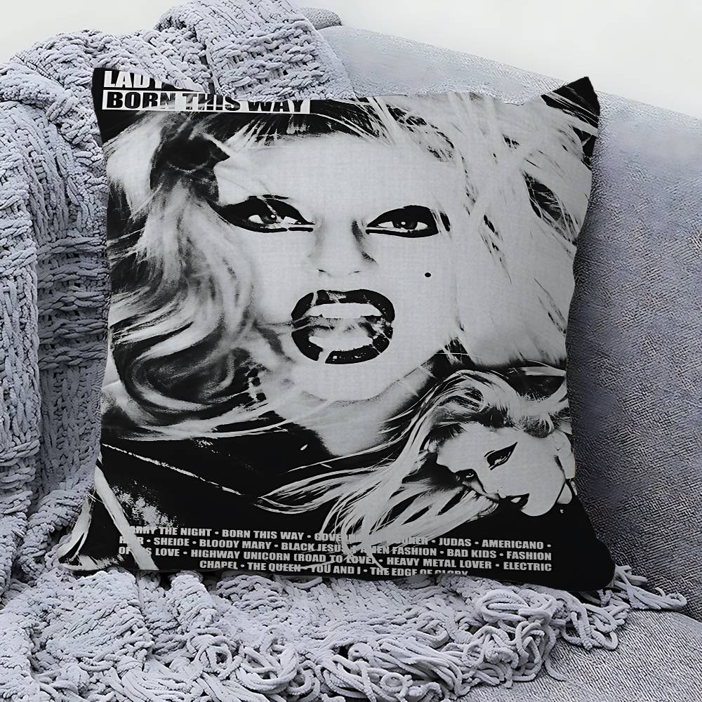 Singer L-Lady Gaga Mayhem Pillowcase Toon Gift Cushion Cover Bedroom Home Sofa Chair Seat Decor Pillow Case