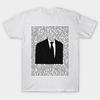 Men Black Print T-shirt The Man No-Cut Transfer Paper Print Cotton Tshirt