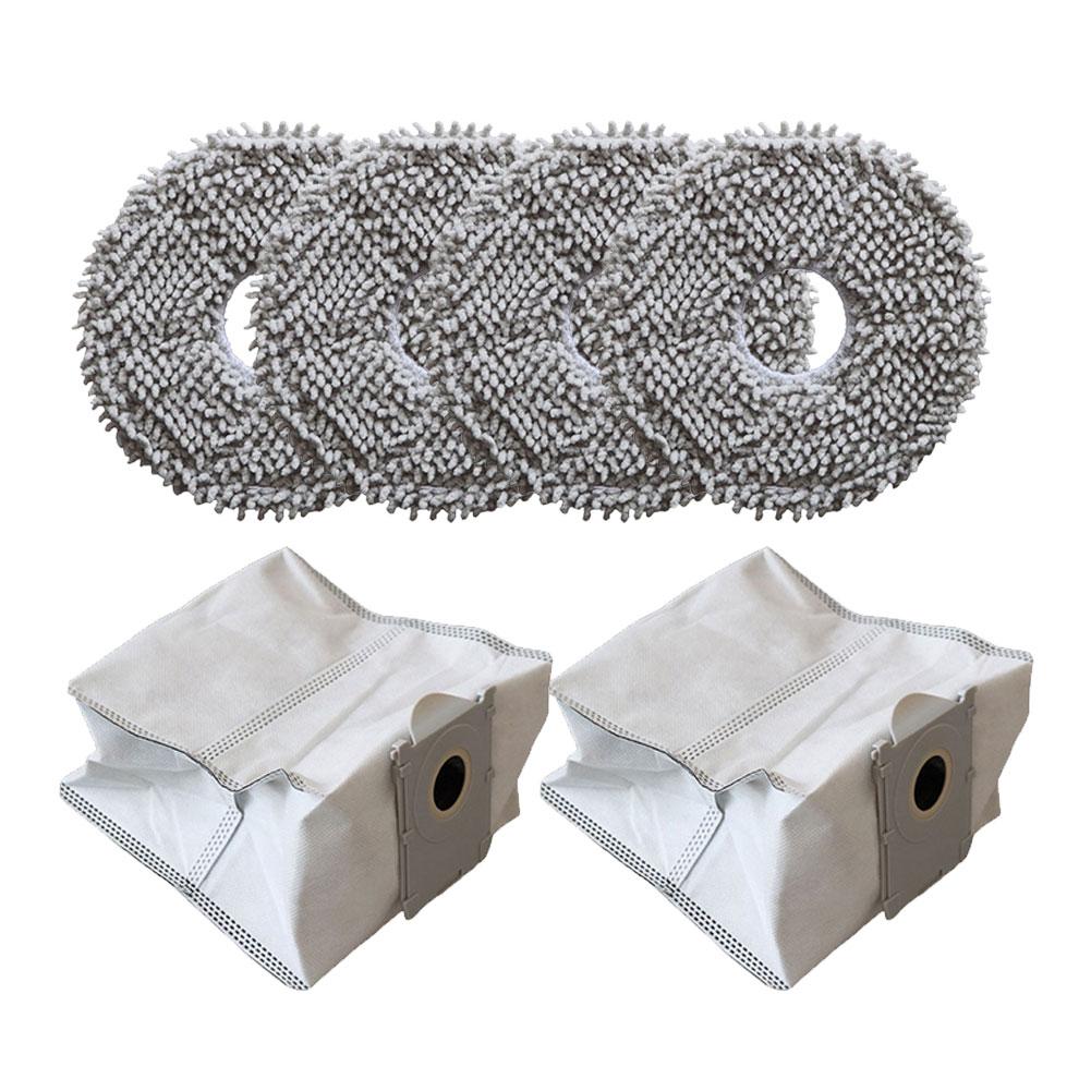 

6pcs Dust Bags Mops Replacement For Ecovacs T50 PRO ForOMNI T50 AUTO DDX67 Robotic Vacuum Cleaner Accessories China Mainland