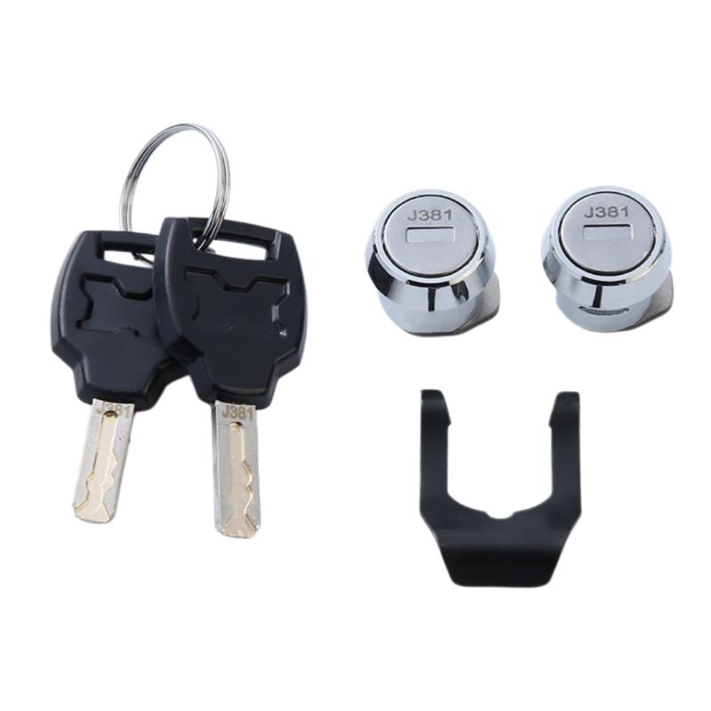 1 Set Complete Cylinder And Keys Universal Zinc Alloy Top Case Lock Kit Fits For Most 25-100 Liter Motorcycle Boxes
