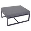 6 PCs Outdoor Indoor Sectional Sofa Set Thick Padded Cushions Aluminium Frame 5 Seaters 1 Coffee Table Footrest Grey